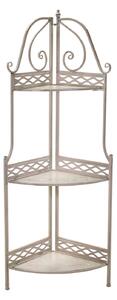 Scaffale per Piante in Metallo 3 Piani 49x33H126cm Aprilia Beige