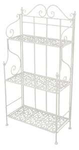 Scaffale per Piante in Metallo 3 Piani 59x29H118cm Jessica Bianco