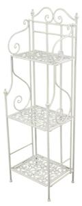 Scaffale per Piante in Metallo 3 Piani 35x29H118cm Jessica Bianco