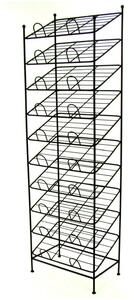 Scaffale Portapiante in Ferro 10 Piani 48,5x30H161cm Nero