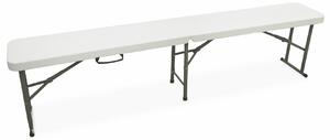 Set 2 Panche Pieghevoli per Catering in Acciaio e Plastica Soriani Bianca