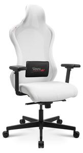 Sedia da ufficio RS Sport Plus, in ecopelle, bianca, con supporto lombare