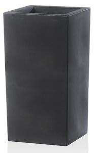 Vaso 40x40x80cm in Resina Tulli Schio Cubo Alto Essential 80 Antracite