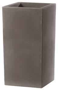 Vaso 40x40x80cm in Resina Tulli Schio Cubo Alto Essential 80 Cappuccino