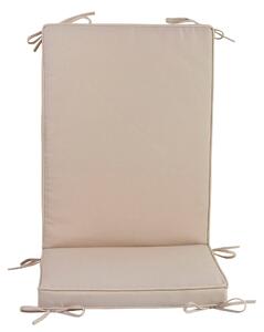 Cuscino con Schienale per Sedie da Giardino 93x41cm Bauer Box Ecrù