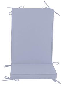 Cuscino con Schienale per Sedie da Giardino 93x41cm Bauer Box Grigio Perla