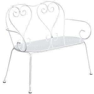 Panca da Giardino in Ferro 106x54x88cm Vorghini Sirmione Avorio