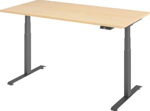 Scrivania elettrica Lite di bümö - Finitura: acero, dimensioni: 160 x 80 cm, struttura: grafite