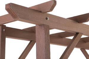 Pergolato Portapiante da Giardino per Piante Rampicanti in MDF Marrone 150x50x200 cm
