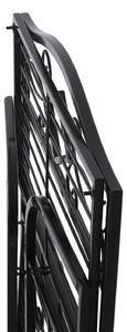 Scaffale Portafiori Pieghevole a 3 Ripiani in Metallo Nero 48x28x101.5 cm