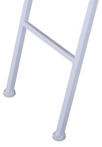 Fioriera Stand Porta Fiori a 2 Ripiani in Metallo Bianco 86x24x81 cm