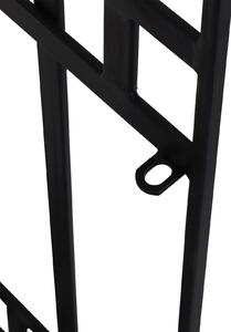Scaffale da Giardino a 3 Ripiani in Acciaio Nero 61x29.5x120 cm