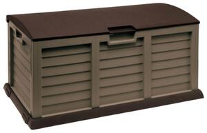 Cassapanca Baule da Esterno Rettangolare 140x61x69 cm in Resina Bauer Marrone