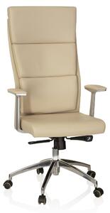 Poltrona da ufficio Monza 20, taglia XXL, schienale alto, color beige