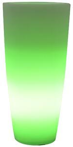Vaso Luminoso Tondo Ø33x70 cm Bauer Home Light Ghiaccio e Verde