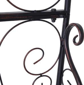 Arco da Giardino Piante Rampicanti in Metallo Nero 120x30x226 cm