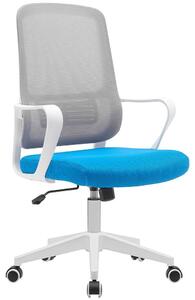 Sedia da ufficio ergonomica, regolabile in altezza da 98 a 108 cm, colore blu/grigio