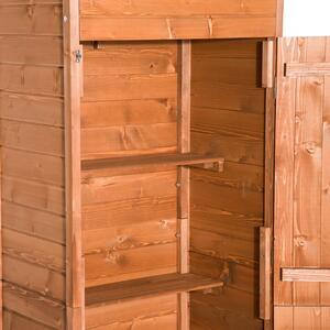 Casetta Attrezzi Armadio da Esterno 2 Porte in legno 79x49x190 cm