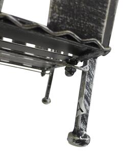 Portapiante Scaffale 2 Ripiani in Alluminio Anticato Nero 41.5x27.5x88 cm