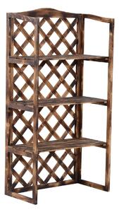 Portapiante Scaffalatura Fioriera a 3 Ripiani in Legno di Abete 80x40x150 cm