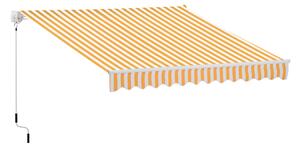 Tenda da Sole Avvolgibile a Parete 3x2.5m Arancione e Bianco