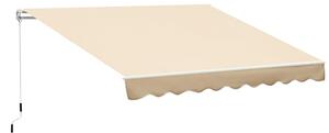 Tenda da Sole Avvolgibile a Parete 3x2.5m in Alluminio Beige