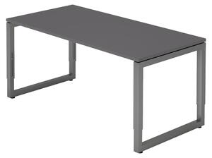 Scrivania bümö Serie-R - Dimensioni: 160 x 80 cm, Decorazione: grafite, Struttura: grafite