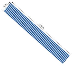 Telo Ombreggiante da Giardino in HDPE 5x0,9 m Righe Bianco e Blu