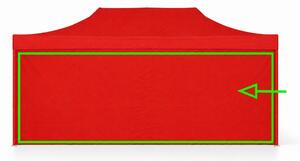 Parete laterale 8 m per gazebo pieghevoli ALU 4x8 m – PVC 450 g/m², impermeabile - Rosso