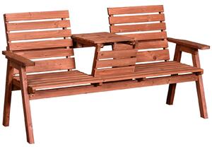 Panchina da Giardino 3 Posti Convertibile 160x70x85 cm MechSeat Abete