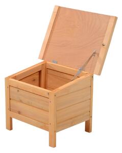 Contenitore Box da Giardino Portautensili in Legno 45x33x36 cm Box