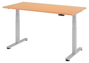 Scrivania elettrica bümö XDSM - Struttura: argento, finitura: faggio, dimensioni: 160 x 80 cm