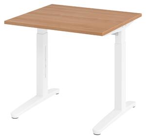 Bümö Scrivania Serie-XB - Dimensioni: 80 x 80 cm, Decorazione: Noce, Struttura: Bianco