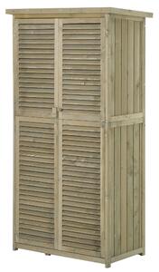 Armadio Mobile Portaoggetti da Giardino 87x46,5x160 cm in Legno Grigio