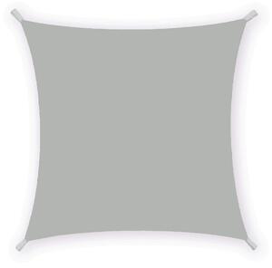 Tenda a Vela Ombreggiante Quadrata 3x3m in Poliestere Grigio Cenere