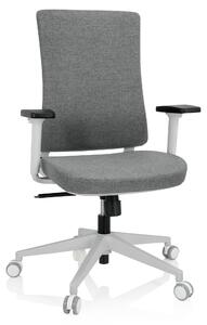 Sedia da ufficio COMFIO WP, rivestita in tessuto, colore grigio, con altezza regolabile