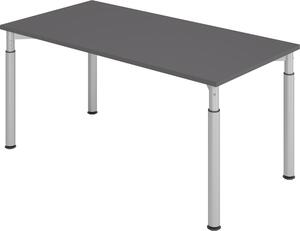 Bümö Scrivania Serie-Y - Struttura: argento, dimensioni: 160 x 80 cm, decorazione: grafite