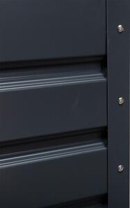 Cassapanca Baule da Esterno Rettangolare 132x61x62 cm in Acciaio Grigiio