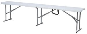Panca Pieghevole per Catering 183x28x43 cm in Polietilene Bianca