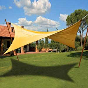 Tenda Vela Ombreggiante Quadrata 3,6x3,6m in Polietilene Ecrù