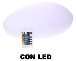Lampada 12 Led Multicolor 51x37x20 cm in Polietilene Bianca