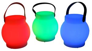 Lampada 12 Led Multicolor Ø15x15 cm Bluethoot in Polietilene Bianca