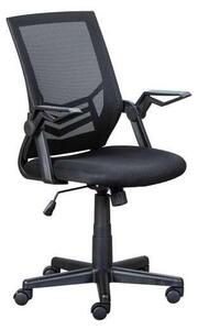 Sedia da ufficio con schienale in rete, colore nero, regolabile in altezza