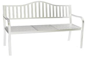 Panchina 3 Posti da Giardino 150x60x85 cm in Ferro Pesaro Bianca