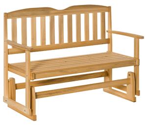 Panchina Dondolo da Giardino 2 Posti 132x51x95,5 cm in Legno di Abete