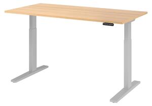 Scrivania elettrica bümö XMKA - Struttura: argento, dimensioni: 160 x 80 cm, decorazione: rovere