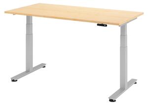 Scrivania elettrica bümö XDSM - Finitura: acero, struttura: argento, dimensioni: 160 x 80 cm