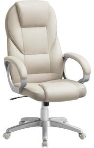 Sedia da ufficio ergonomica modello OBG022W01, color crema