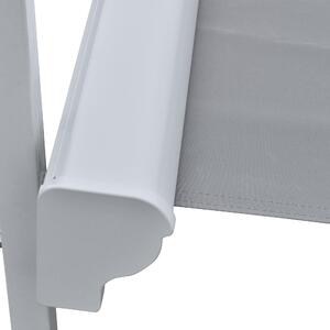 Tenda da Sole Avvolgibile a Parete 2,5x2m in Alluminio e Poliestere Grigia