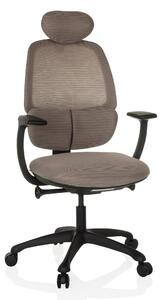 Sedia da ufficio con rivestimento in tessuto/rete, colore grigio, regolabile in altezza